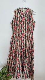 Shirt collar scallop dress - Image 2