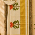 Orange flower Onam saree