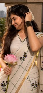 Daisy onam saree - Image 4