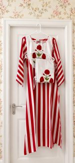 Red and white stripes top and bottom set - Image 2