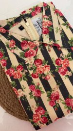 Shirt collar scallop dress