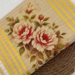 Onam saree rose painting